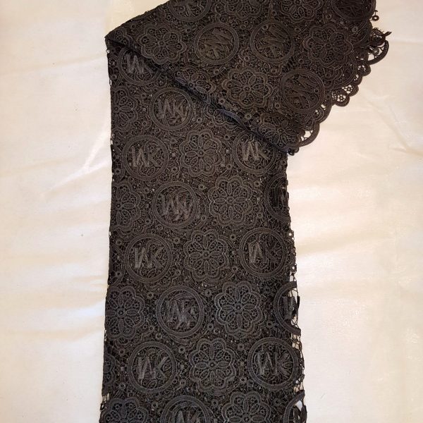 MK Black Lace African Fabric for Party Dress - Tis Fashion